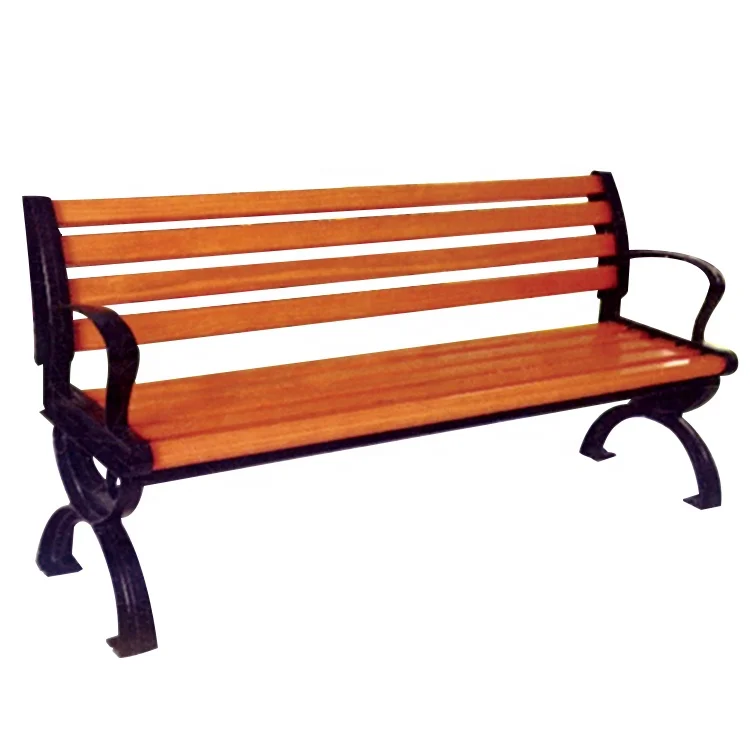 
1.2m 1.5m 1.8m Wood Plastic Composite Cast Iron Park Benches Park Chair Size 
