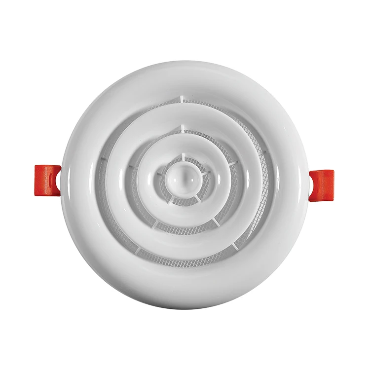 Ventilation wall duct outdoor air conditioning outlet adjust disc valve circular hood hvac round air vent for HVAC