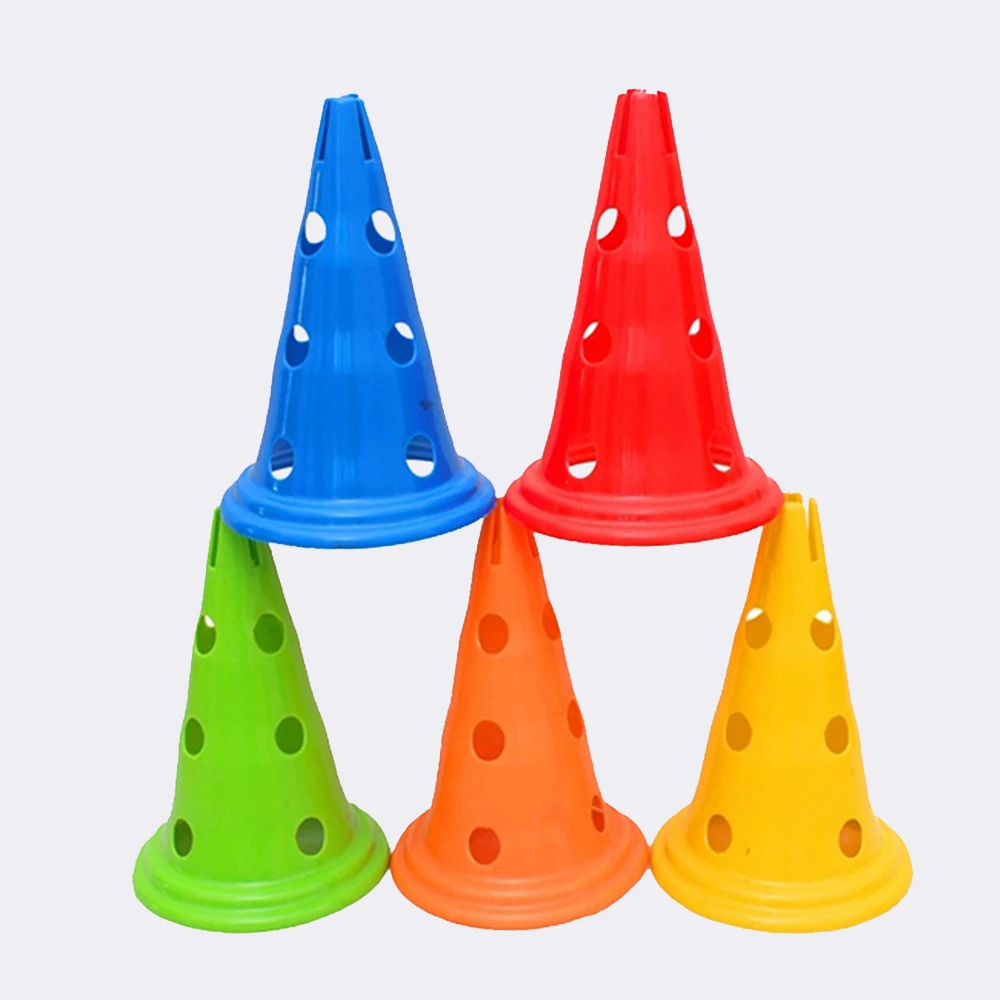 30 50cm Cono De Agilidad Football Barrier Plastic Round Base with Hole Football Cones Soccer Markers