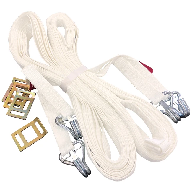 Used truck trailer strap ratchet tie 4 pk cargo pallet lashing belt