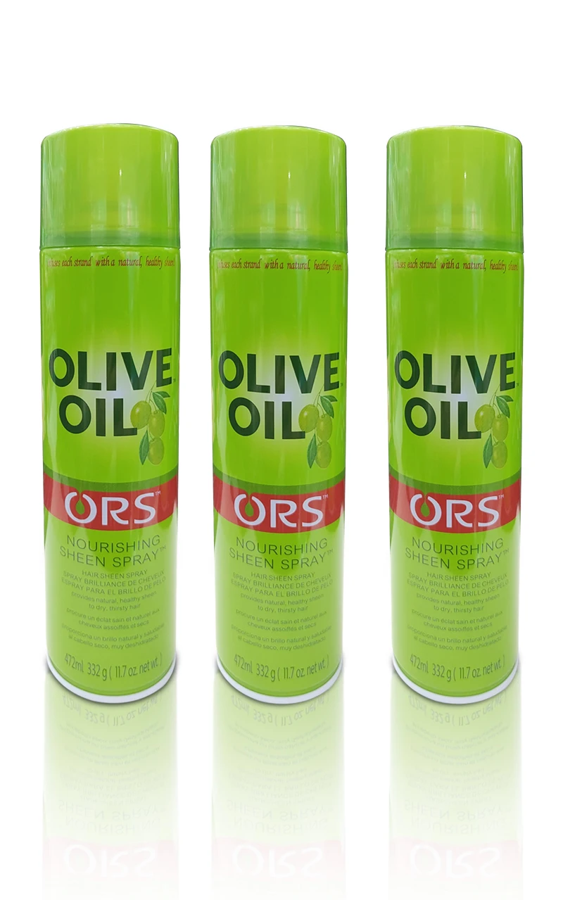 Factory direct selling professional barber shop home olive oil natural hair beauty nourishing sheen spray