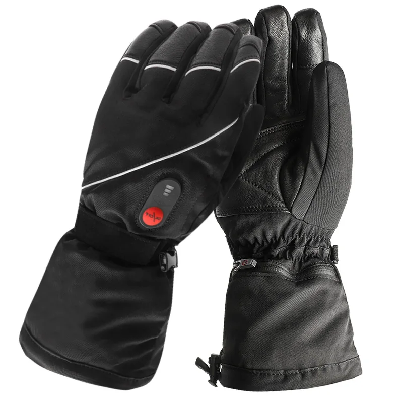 RAGIOE wholesale custom rechargeable heated battery gloves winter warm reflective safety bike motorcycle heated gloves