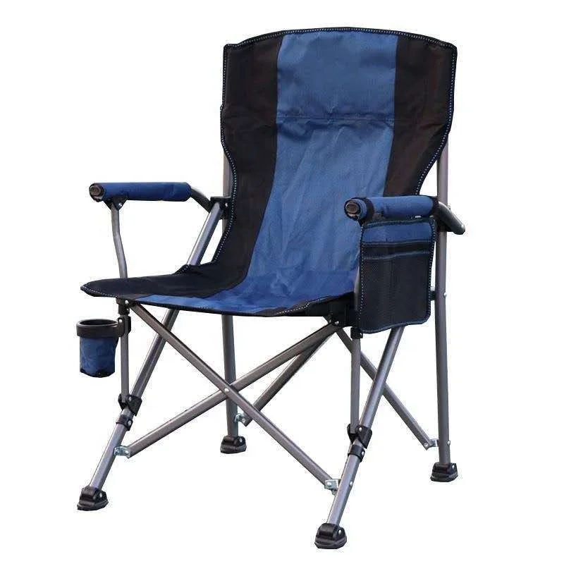 Outdoor Folding Portable Large Beach Chair Collapsible Outdoor Camping Chair Comfortable Fishing Chair
