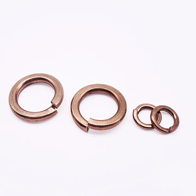Handan Factory Custom Brass Copper Spring Lock Washers M1.6 M2 M3 M4 M5 M6 M8 M10 M12 M14 M16 M20