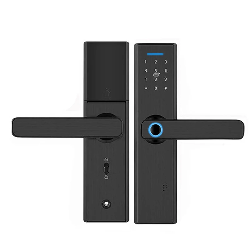Smart Home Hotel Door Digital Lock Tuya Smart Life App Fingerprint Passcode Card Wifi Smart Door Locks