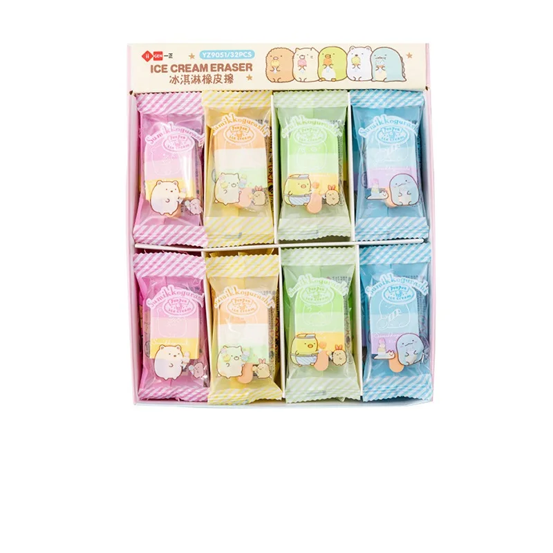 iigen Stationery ice cream eraser cute cartoon creative pupil 2B girl  school supplies