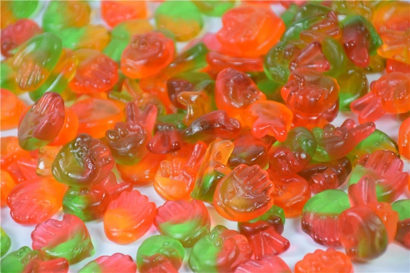 New Finger Posture Shaped Sour Sweet Fruit Bulk Gummies Juice Mix Gummy Candy Healthy Snacks Vitamin C Fruit Flavor Gummy Candy