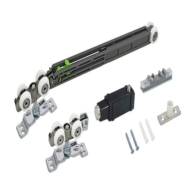 MOQ 1pcs Telescopic Door System Kits Available Frameless Aluminum Soft-close Sliding Door Interior Entry Doors