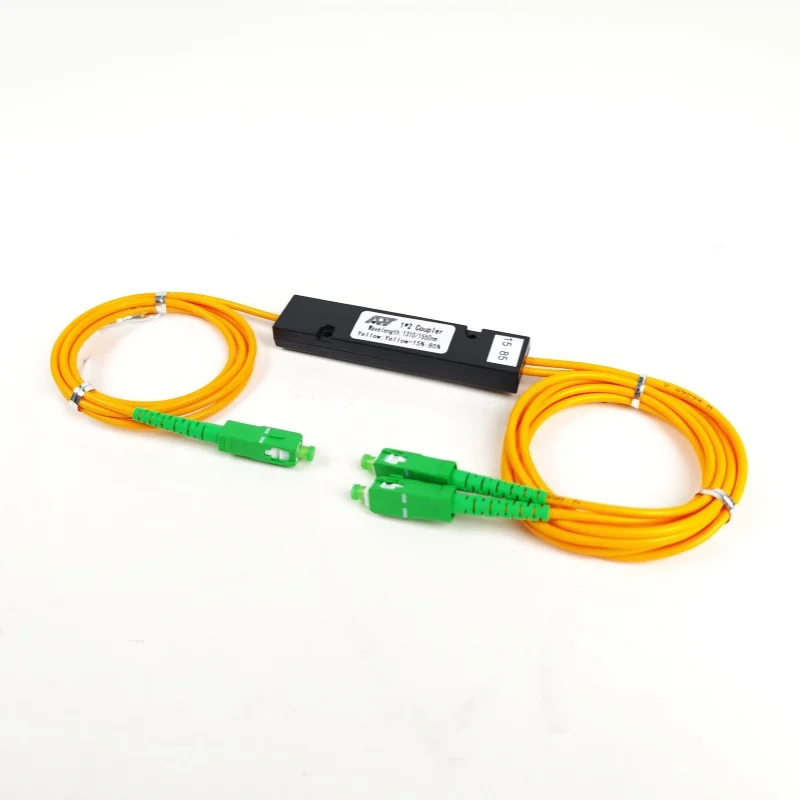 FTTH ABS Box FBT 1x2 Splitter Fiber Coupler Fiber Connector Factory Supply  Fiber Optic SC/APC High Quality 1*2 3G 4G WIFI