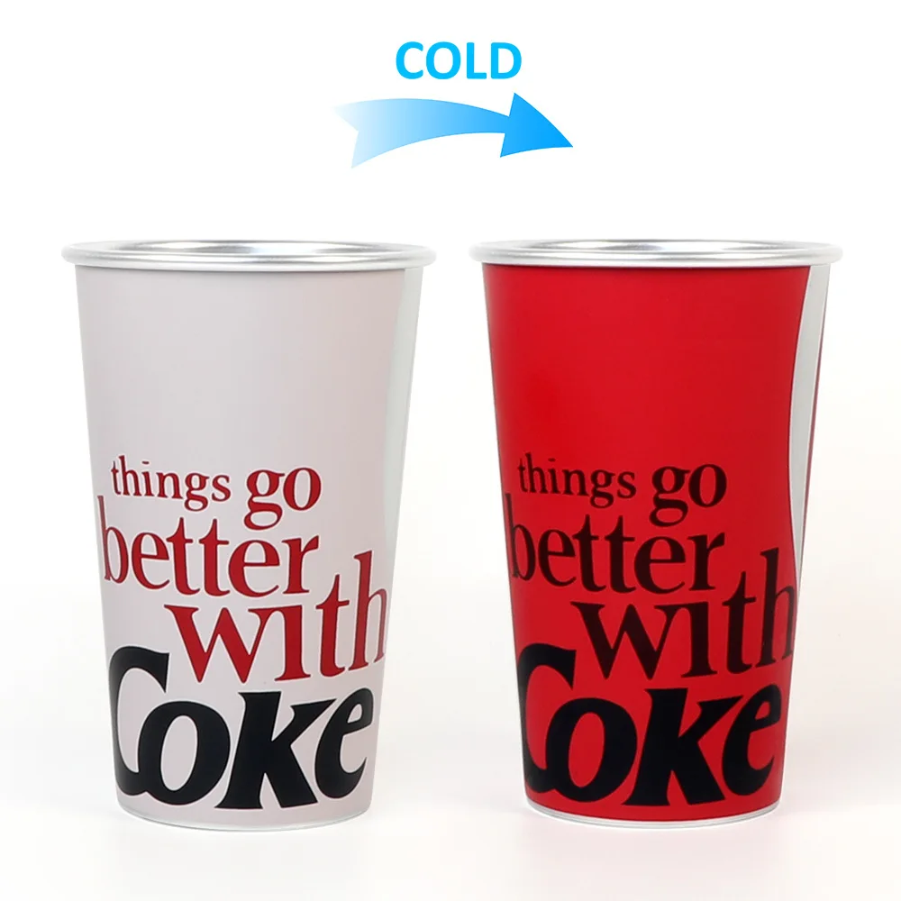Personalized Color Changing Tumblers 600ml Reusable Metal Aluminium Cups Custom Beer Cup For Advertisement