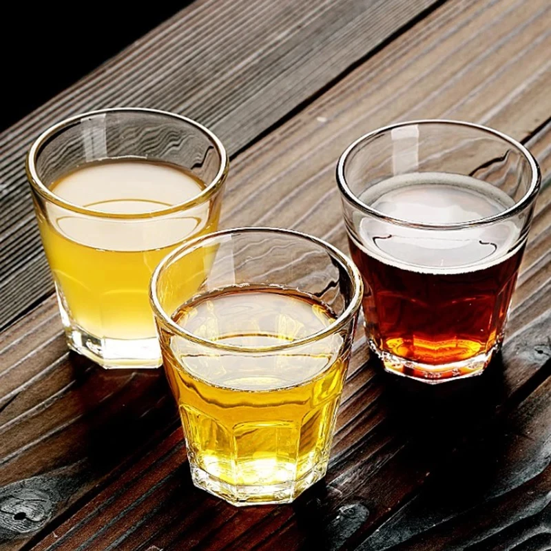 Glass Cup Party Home Bar Creative Cocktail Custom Logo Elegant Water Whisky Liquor Vintage Shot Glass Cup