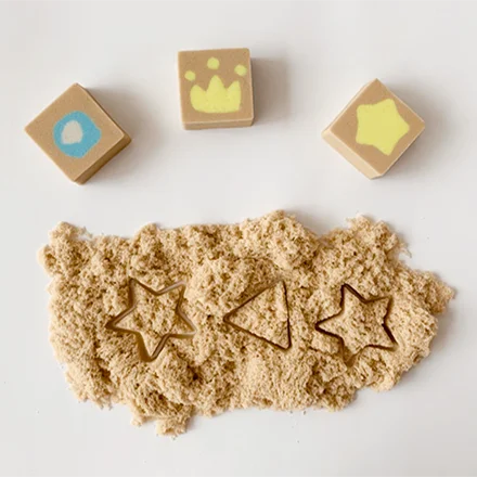 DIY magic sand toy for kids wholesale bulk sensory sand set Small square shape