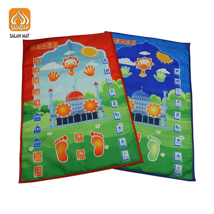 2023 Islamic Interactive Prayer Mat Muslim Carpet for Worship Musallah Praying Mats Electronic Blanket Kids Gift
