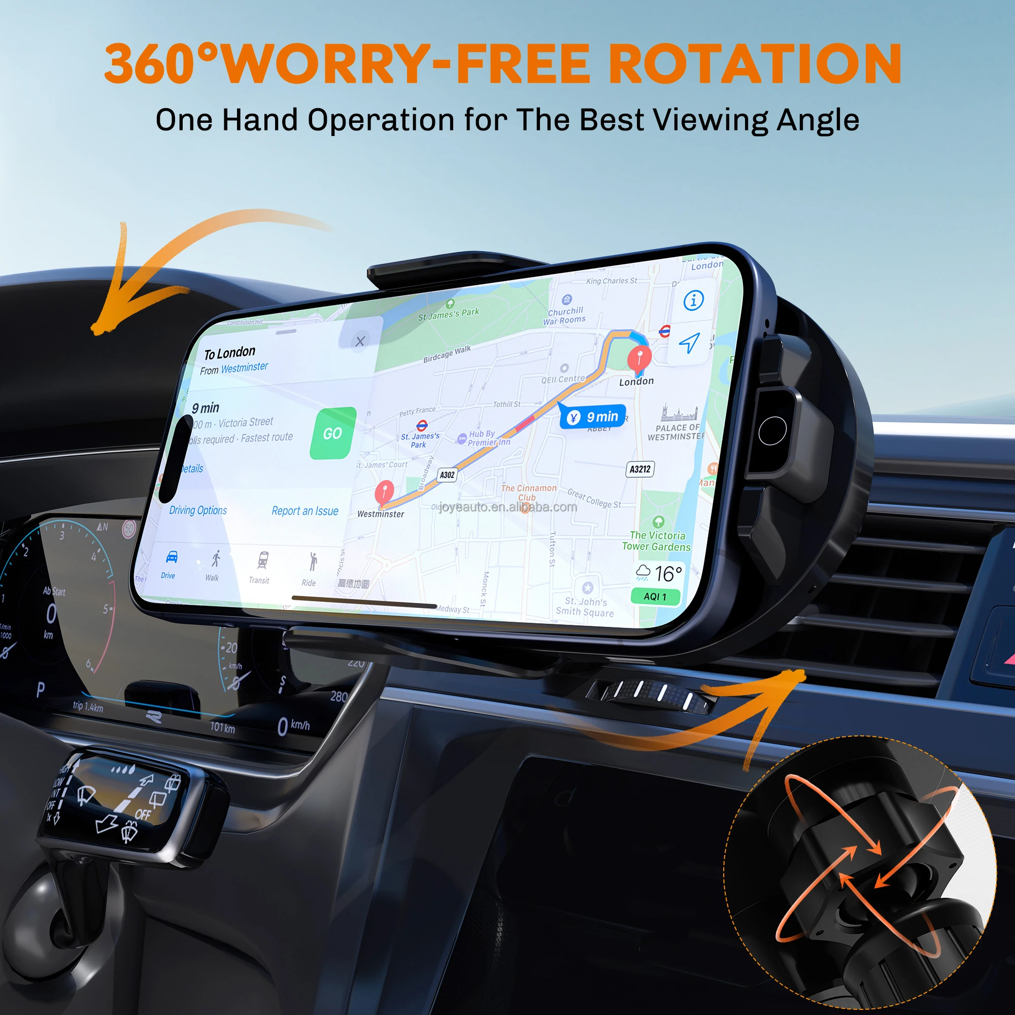 New fast charging 80w car stand Automatic sensor portable phone wireless charger car stand