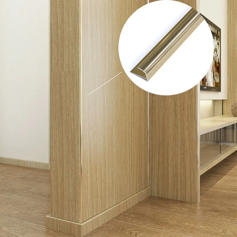 FSF Factory Tiles Outside Arc Corner Angle Profile External Wall Decoration Tile Corner Protector Aluminum Edge Finishing Trim