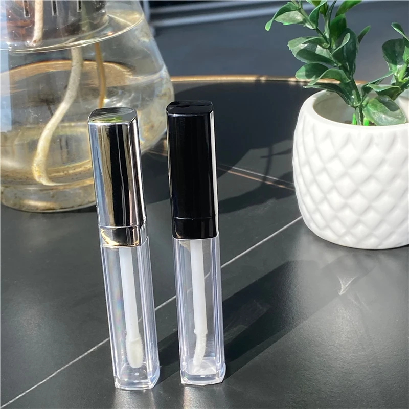 New Design Cosmetic Square Plastic Transparent Private Label Lip Gloss Tubes