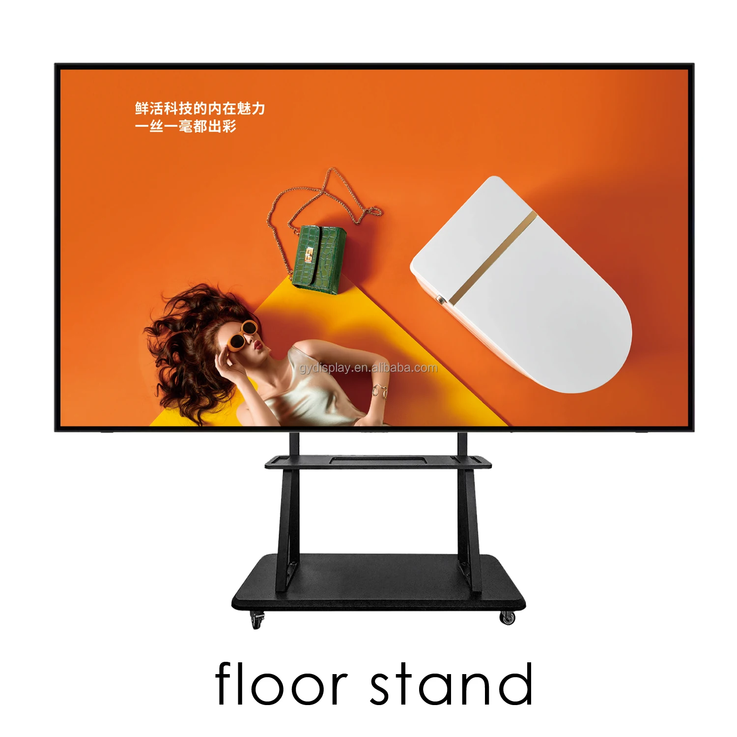Factory  55 Inch  Crack-proof LCD Advertising Screen Display 4K FHD Scratch-resistant Screen Floor Digital Signage and Displays