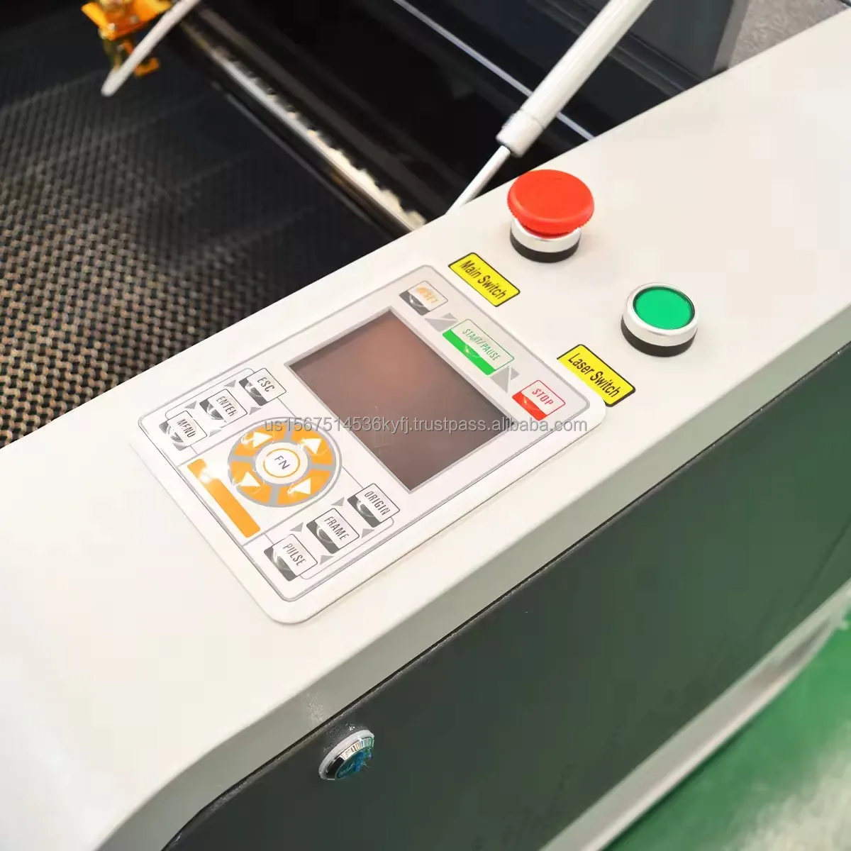 Small Engraving Machine 5070 Laser Cutter with Ruida Control Honeycomb and Blade Bed Up and Down 57 Stepper Motor On Sale
