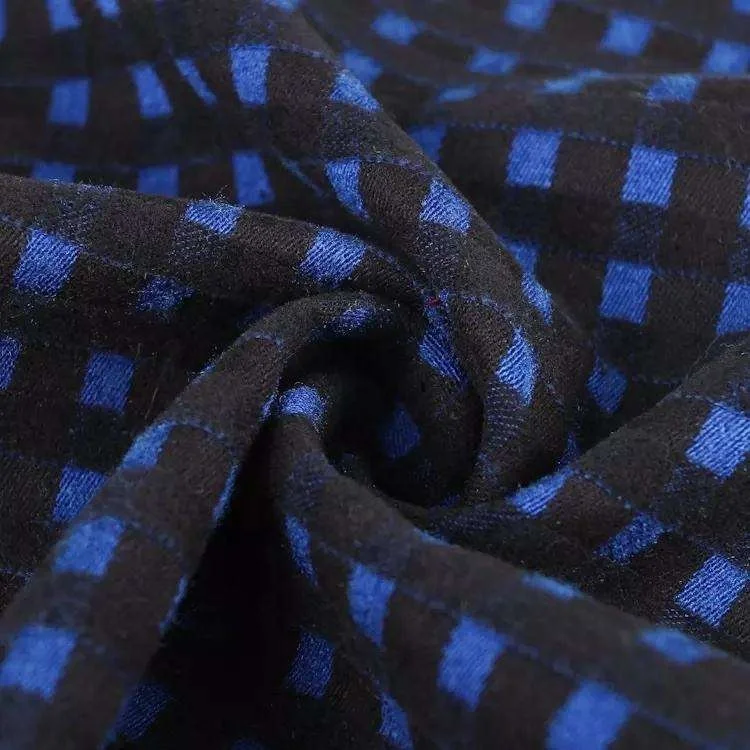 TR woven yarn dyed 360GSM rayon check print apparel fabric tartan fabric ( plaid ) for coat