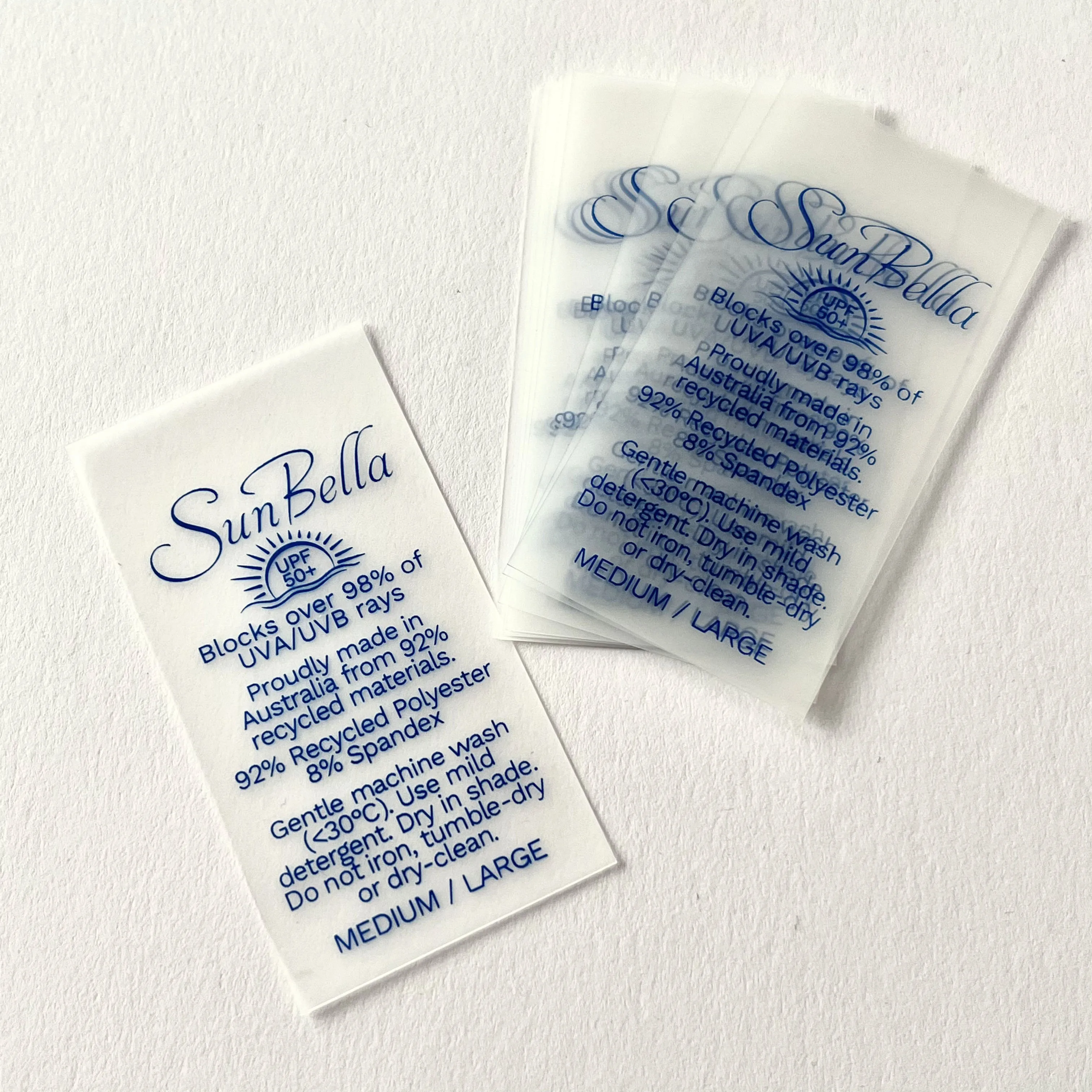 Пользовательский дизайн логотип ТПУ печатные этикетки для ухода за одеждой