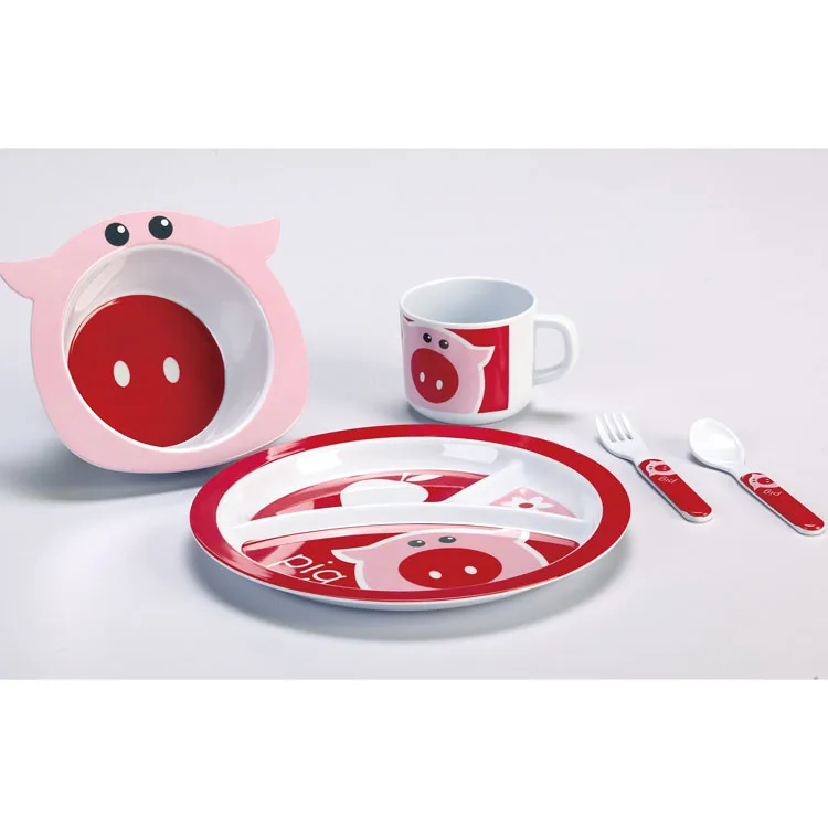 rustic look wholesale lightweight Non-Toxic kid plastic dinnerware set