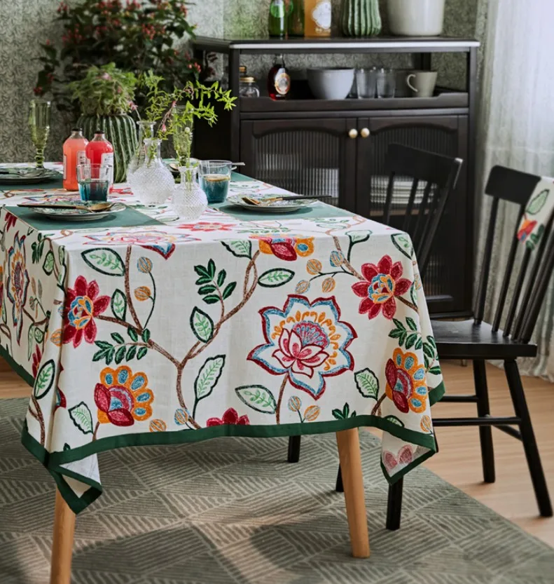 
Custom logo high quality Table Clothcloth with polyester base Waterproof oilproof Solid Color digital priting Table Cloth 