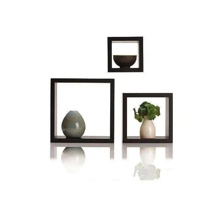 Square Cube Organizer Shelf Floating Cube Wall Mounted Wooden Shelf Wall Mounted Floating Shelves