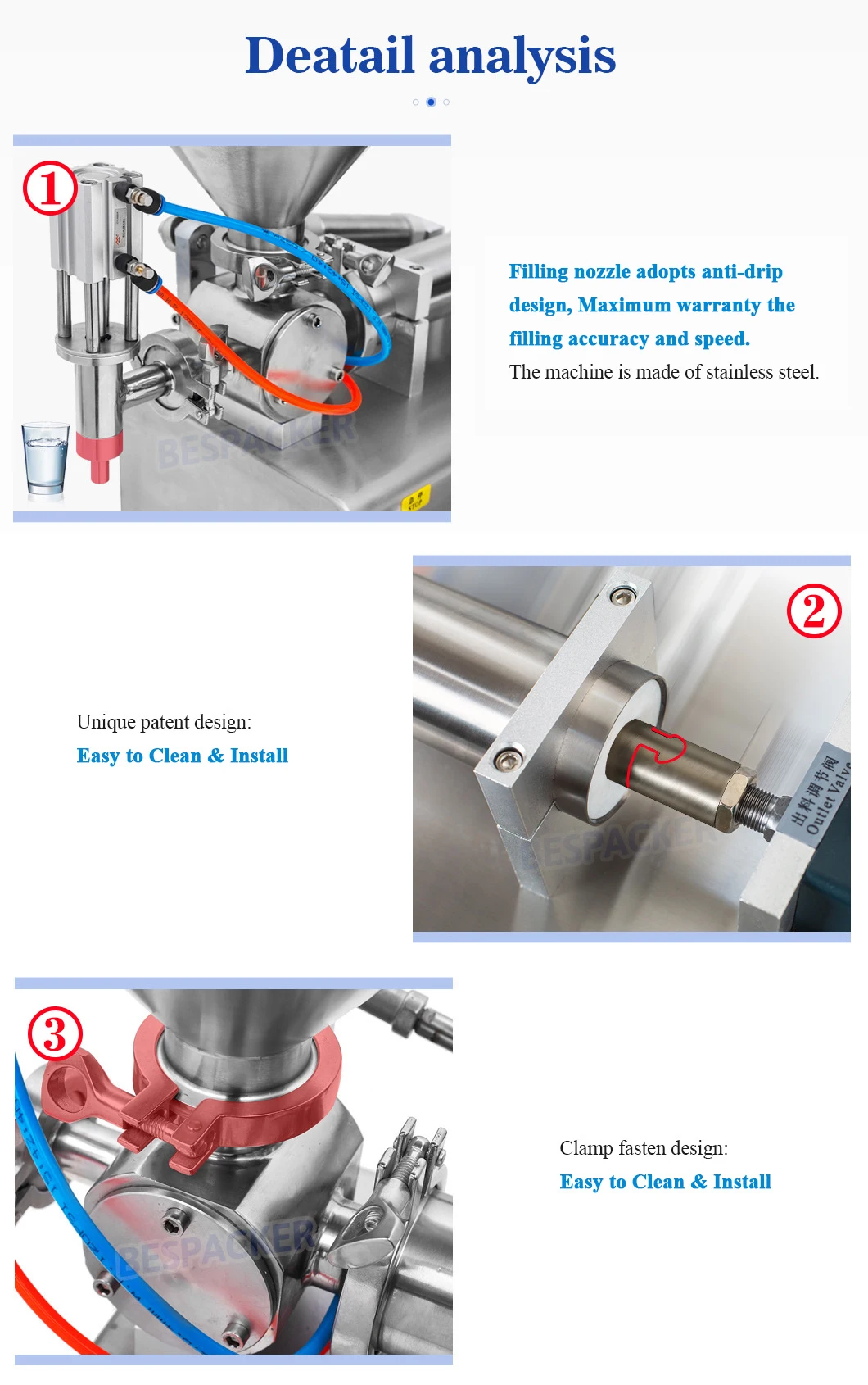 Bespacker automatic tomato sauce pouch tube bottled paste filling machine with CE certificate