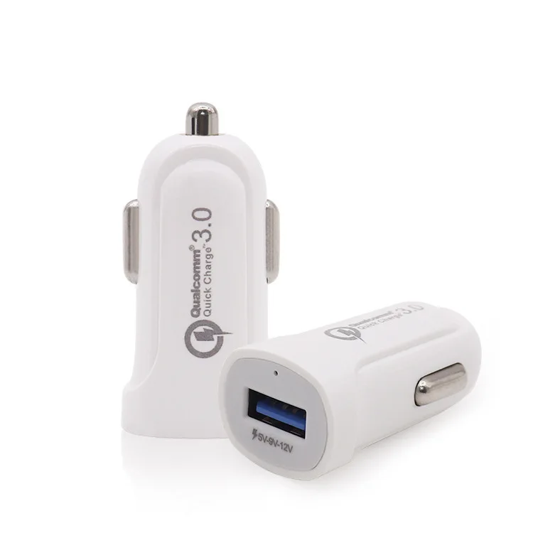  QC3.0 Быстрая Зарядка mini single usb автомобильное зарядное устройство для мобильного телефона