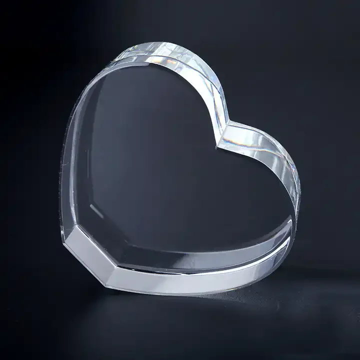 wholesale sublimation blank crystal photo frame Personalized Custom round crystal photo frame for wedding gifts