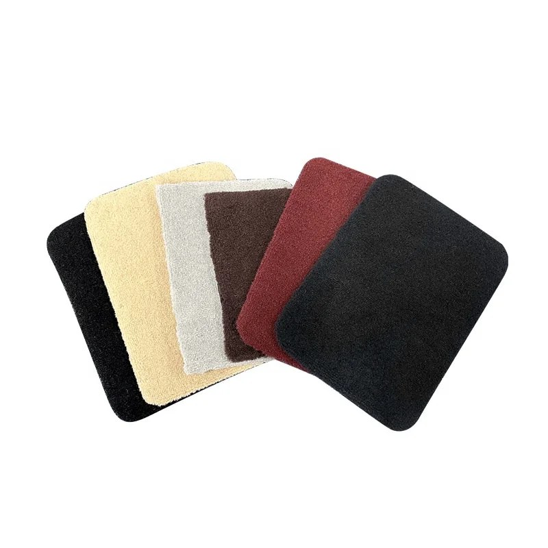 Rubber Car Foot Velour Velvet Pile with Anti slip TPE TPR Back Car Carpet Roll Material