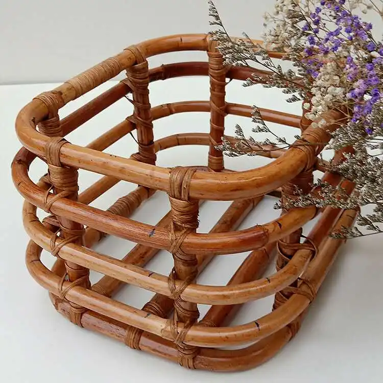 Rattan crib basket crib photography props handwoven vine crate for newborn photography props