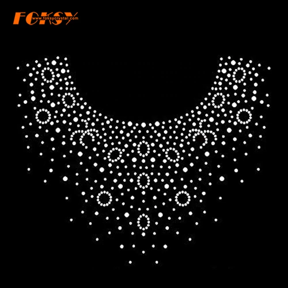 Custom Hotfix Necklace Motif Rhinestone Iron-On Transfer Template