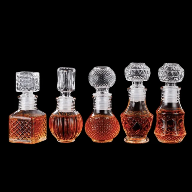 Clear 50 ml Nordic Mini Vodka Glass Bottle 50ml Mini Liquor Bottles