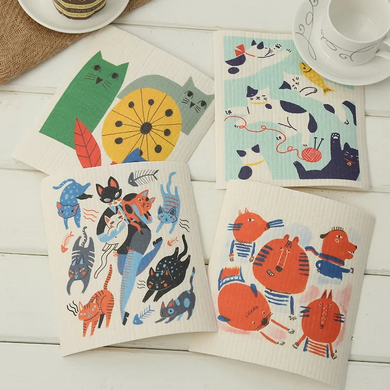 Экологически чистые многоразовые кухонные полотенца для посуды