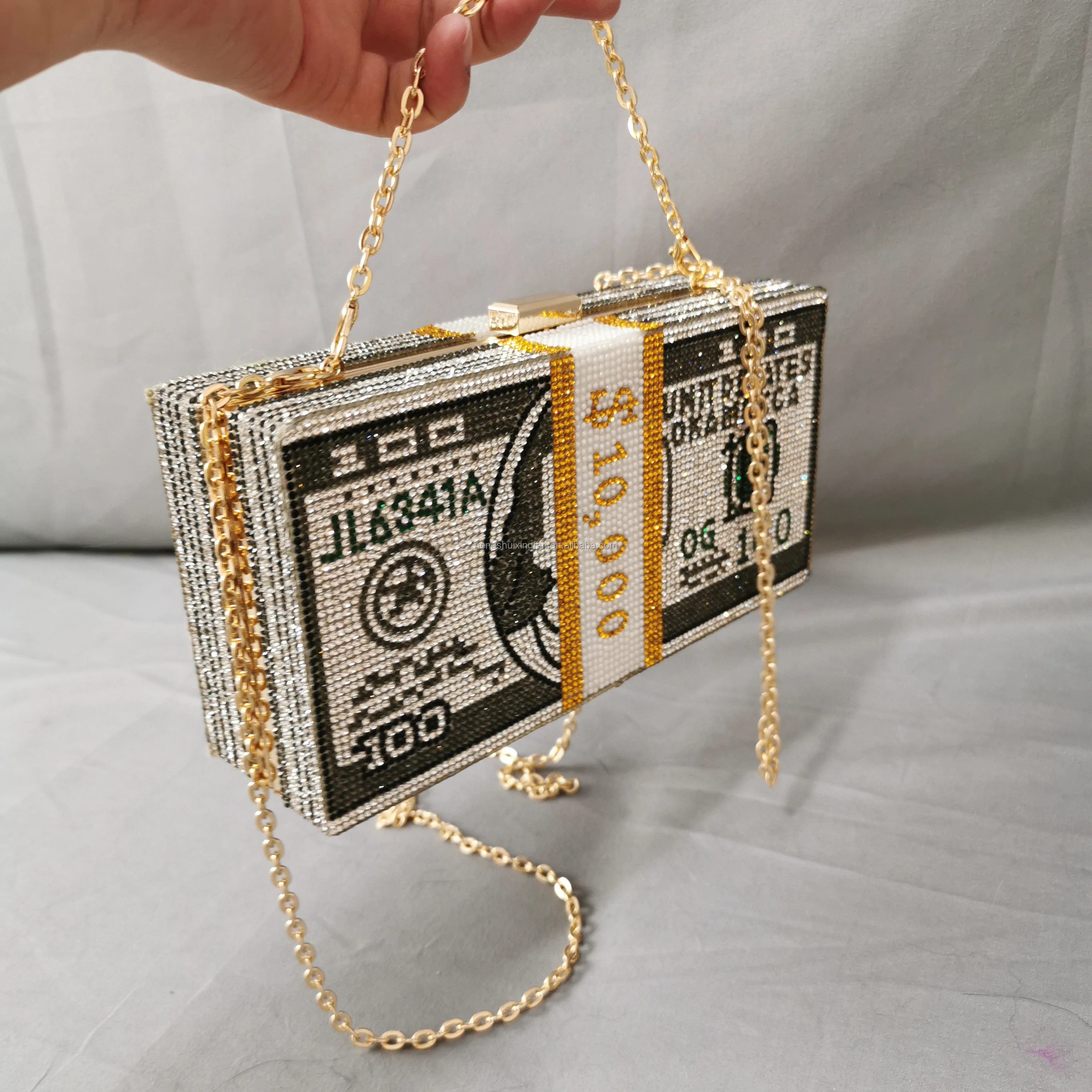 
2021 Fashion luxury dollar purses USD purses dollar bag 