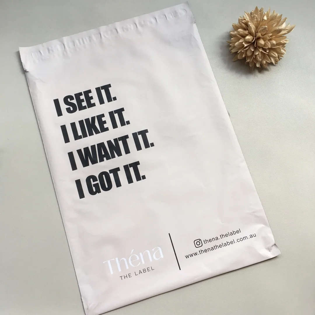 biodegradable matte nude custom shipping bags poly pack mailing bags courier bags with logo for clothing