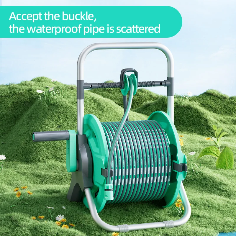 Retractable Automatic Heavy Duty Hose Pipe Roller  Water Mobile Garden Water Pipe With Micro Hose Reel  Garden Hose Pipe Reel