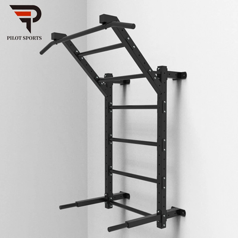 Multifunctional Wall Mounted Pull Up Bar Chin Up bar Dip Station for Indoor Home Gym Workout, Power Tower Set Training Equipment