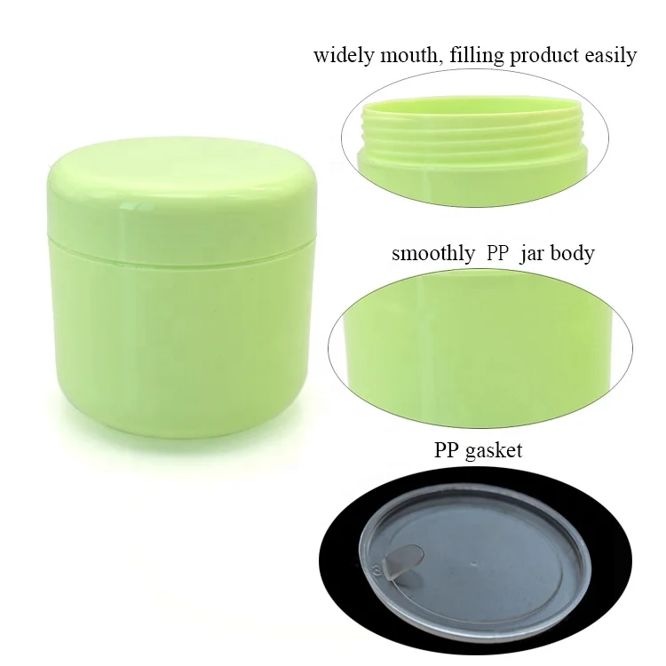 portable plastic skin care lotion jar 50ml 100ml 150g 200g PP Plastic Facial Cream Cosmetic Container