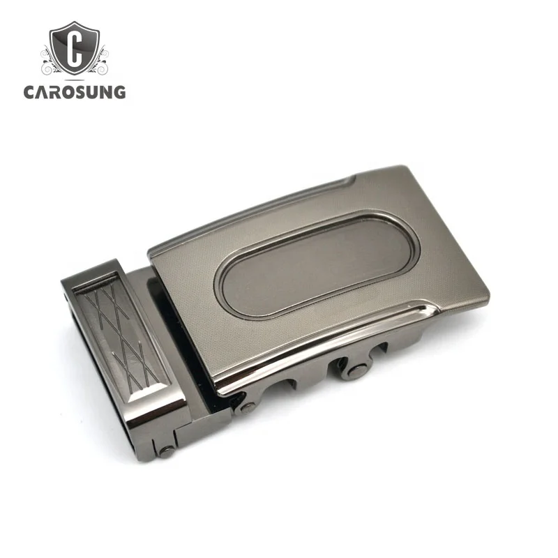 Carosung manufacturers gunmetal business automatic ratchet metal men belt buckle for leather belt