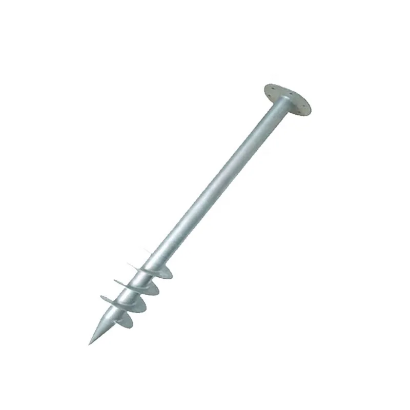Hot-Galvanized Ground Screw Pole Anchor Galvanized Steel Ground Screw Pile Galvanized No Dig Ground Screw