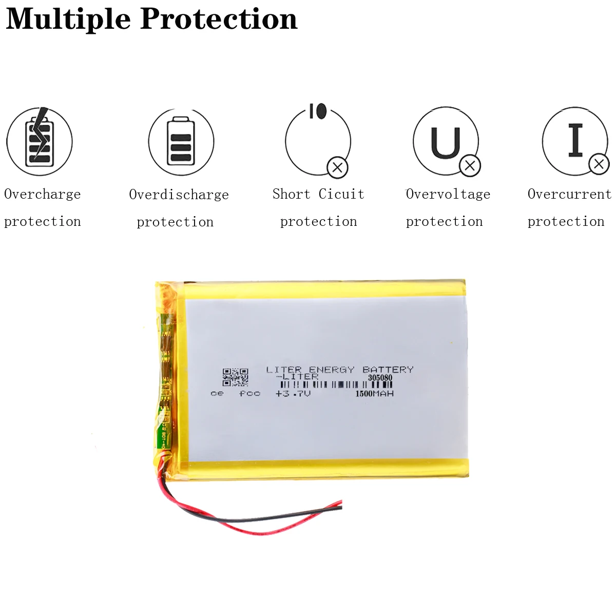 3 7 В 1500 мАч 305080 литий-полимерный аккумулятор для планшета GPS Power bank мобильные игрушки электронной книги