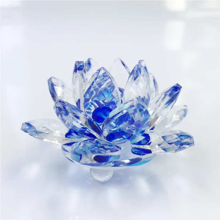 New Gifts Artificial K9 Glass Crystal Lotus Flower Crystal Lotus Wedding Gifts Glass Lotus