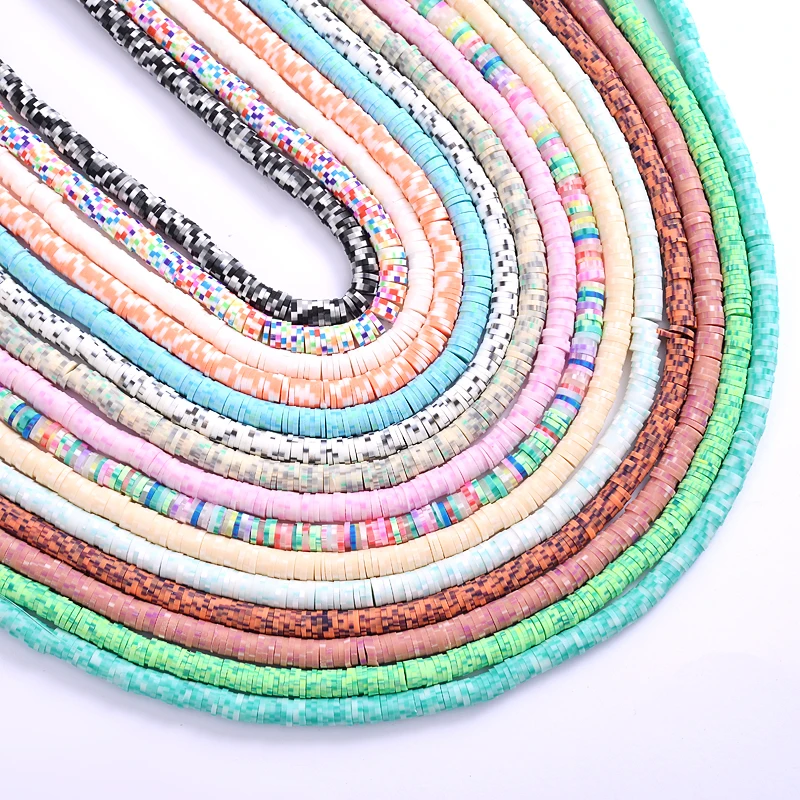 6mm Mix Color Design Bracelet Boho Necklace Jewelry Spacer Colour Disk Beads DIY Jewelry Findings Clay Beads for Jewelry Making
