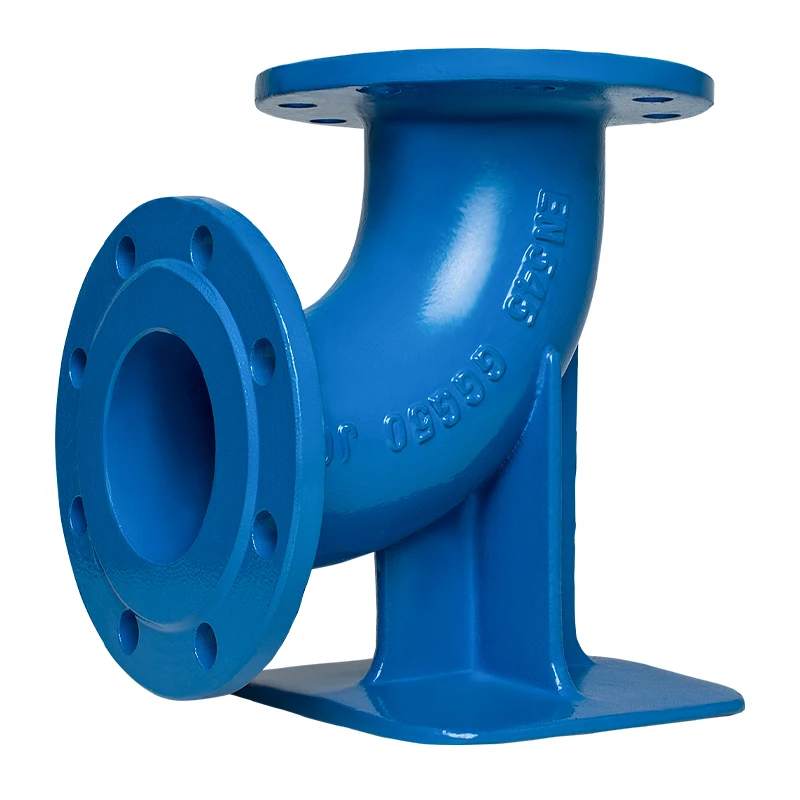 Ductile iron flange pipe fittings double flange 90 degree elbow DN40-DN2600 pipe fittings elbow