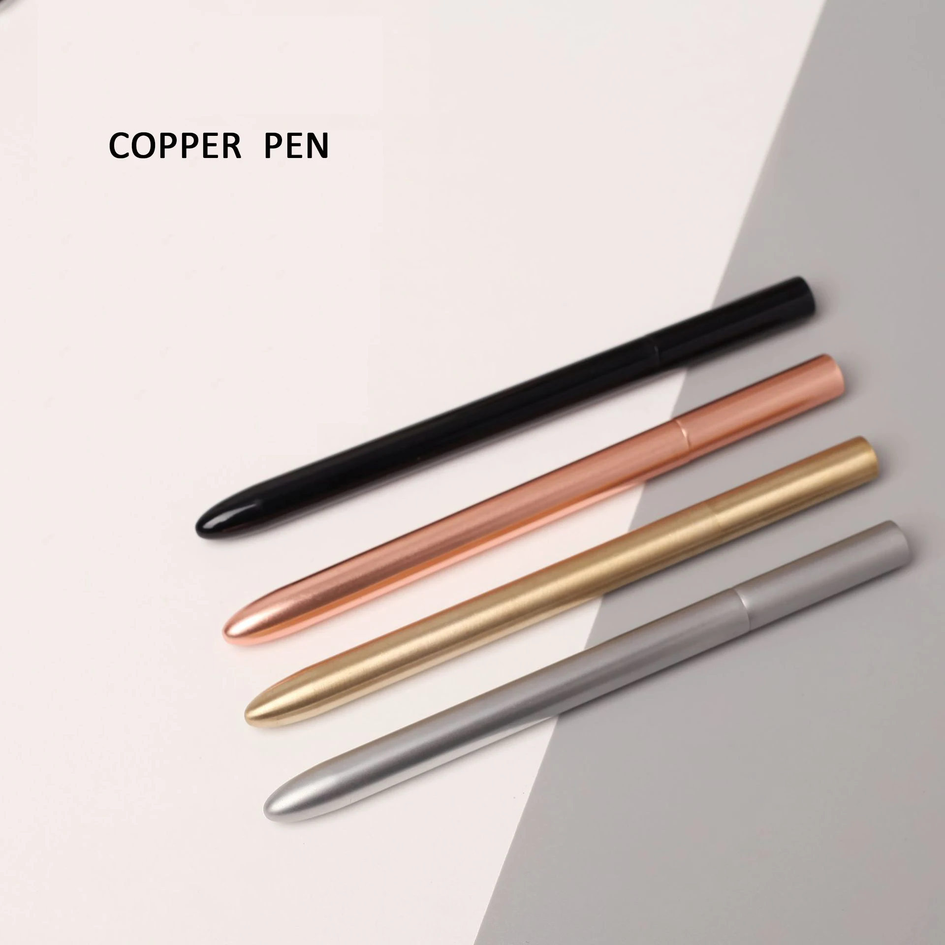 Best Selling Promotional Price Bullet Shaped Liquidly Free Ink Copper Roller Pen
