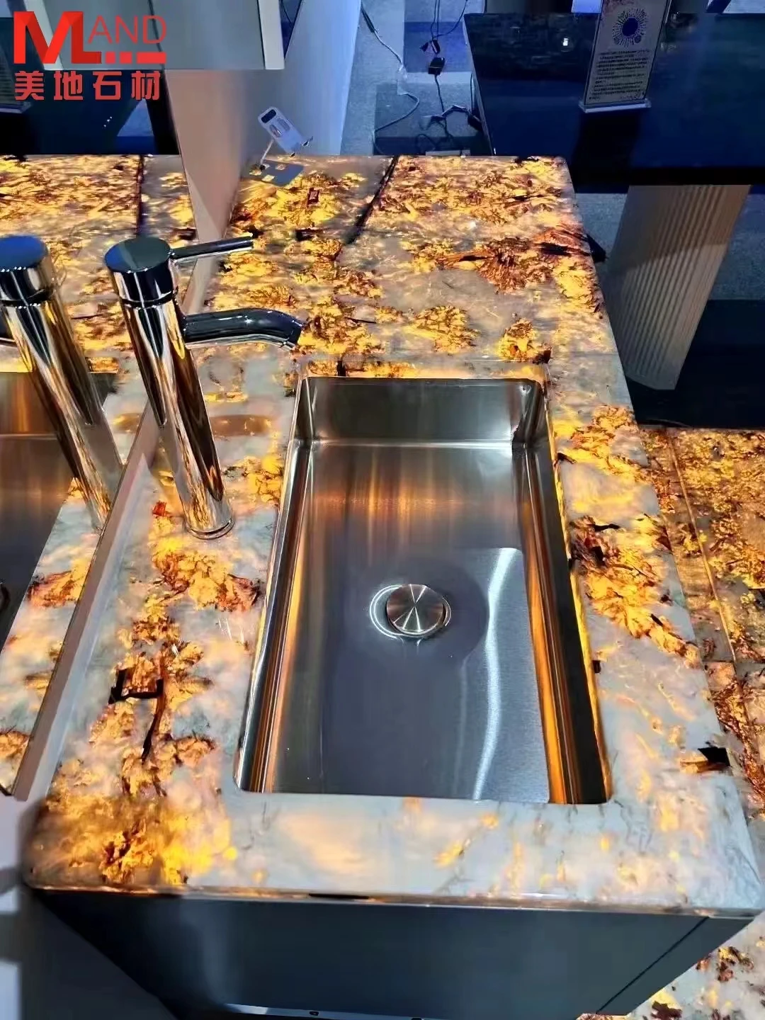 Customized natural marble luxury stone high-end fashionable bathroom sink wash basin