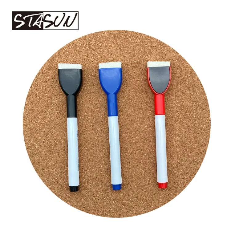 STASUN Office Magnetic Dry Erase Marker Pen Whiteboard Marker With Eraser Magnetic Marker