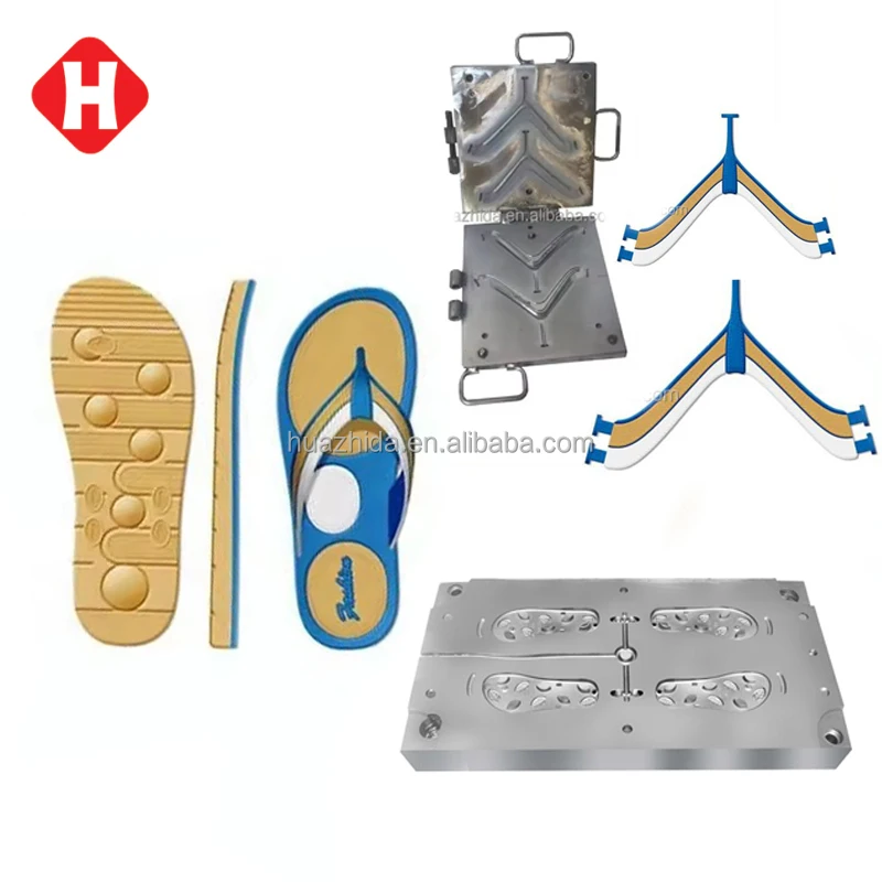 Eva Two Color Injection Mold Customized Flip Flop Making Machine Eva Shoe Sole Die Casting Moulds To Make Slippers